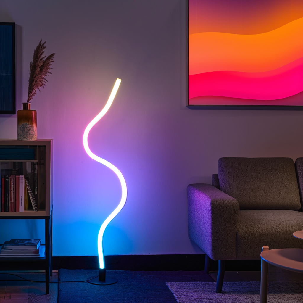 RGBW Bendable & Flexible Minimalist Floor Lamp-0