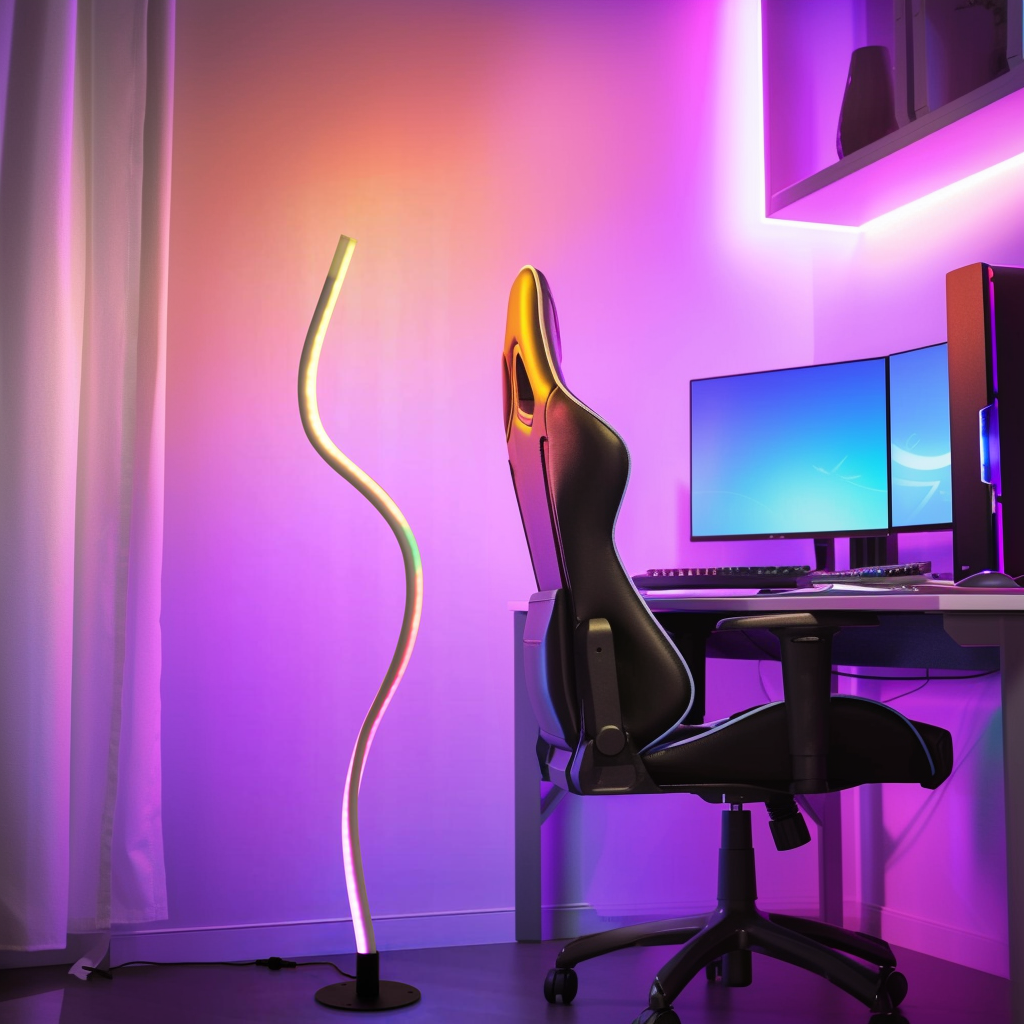 RGBW Bendable & Flexible Minimalist Floor Lamp-4